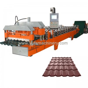 Metal Glazed step tile roofing panel roll forming machine