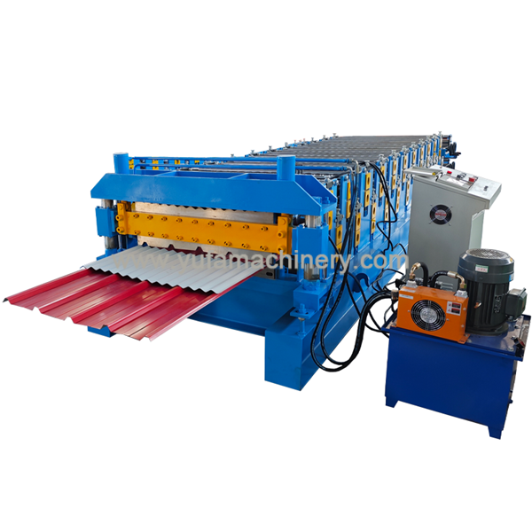 840 TRAPEZOID AND 850 CORRUGATED SHEET DOUBLE LAYER ROLL FORMING MACHINE Featured Image