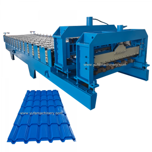 Chocolate type C21 glazed roof tile roll forming machine
