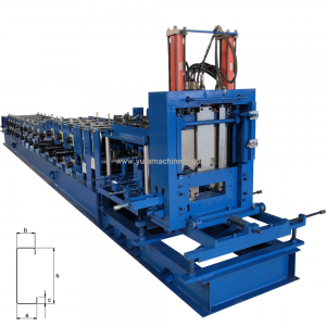 Manual exchangeable 80-300mm c purlin roll forming machine