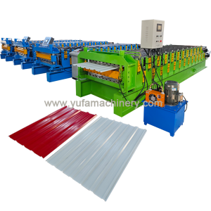 TRAPEZOID AND TRAPEZOID ROOF PANEL DOUBLE LAYER ROLL FORMING MACHINE