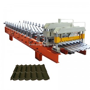 Metal Glazed step tile roofing panel roll forming machine