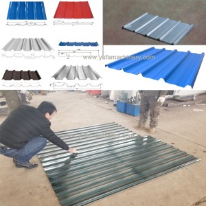 Steel trapezoidal type roofing tile wall panel roll forming machine