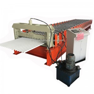 Corrugated roof tile wall panel roll forming machine