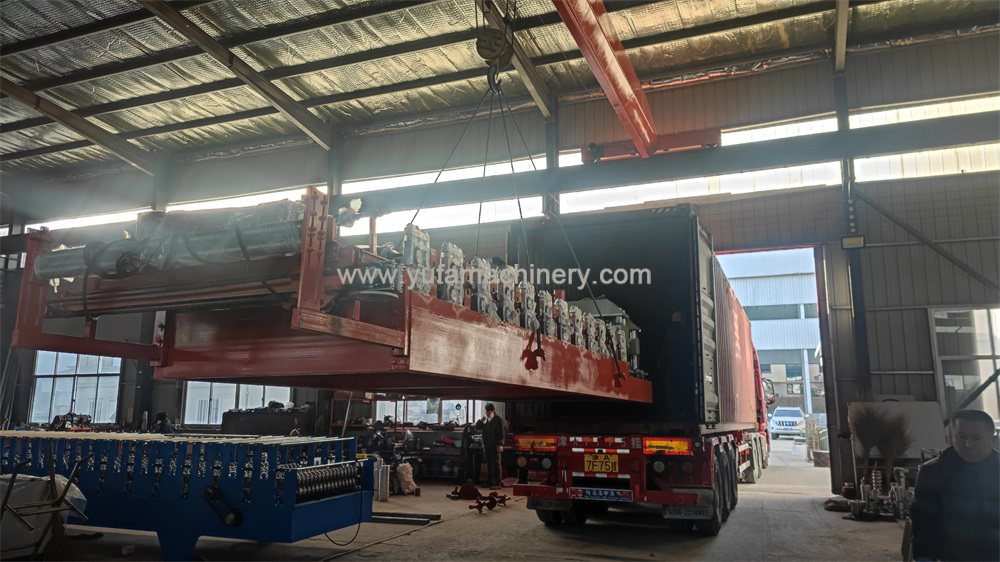Export Adamante roll forming machine with hydraulic decoiler to Georgia