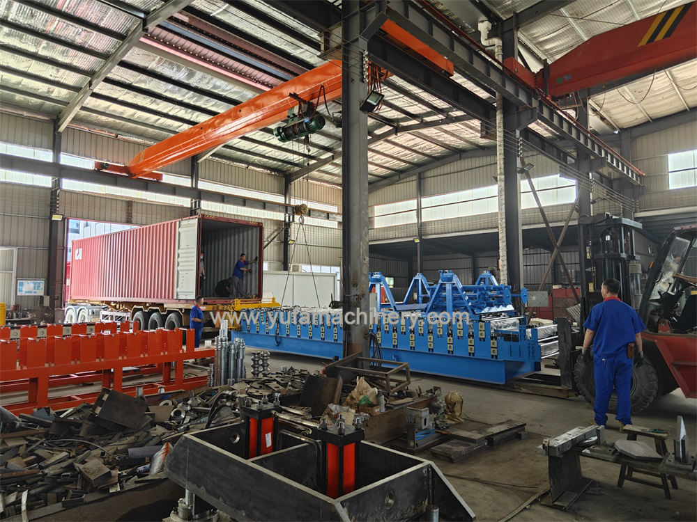Export corrugated double layer roll forming machine and Curving machine to Chile