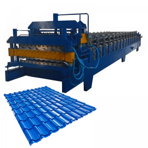 C18 and BAMBOO GLAZED TILE DOUBLE LAYER ROLL FORMING MACHINE