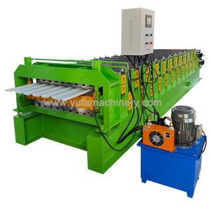 TRAPEZOID AND TRAPEZOID ROOF PANEL DOUBLE LAYER ROLL FORMING MACHINE