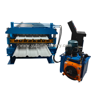 MEXICO POPULAR METAL ROOF SHEET DOUBLE LAYER ROLL FORMING MACHINE