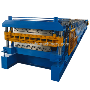FLOOR DECK AND PBR METAL SHEET DOUBLE LAYER ROLL FORMING MACHINE