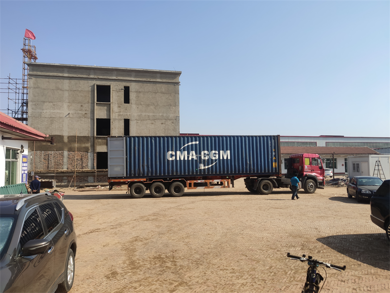Two containers of roll forming machines to Guinea today-First container