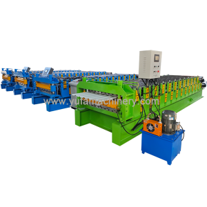 TRAPEZOID AND TRAPEZOID ROOF PANEL DOUBLE LAYER ROLL FORMING MACHINE