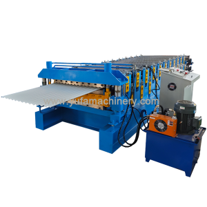 840 TRAPEZOID AND 850 CORRUGATED SHEET DOUBLE LAYER ROLL FORMING MACHINE