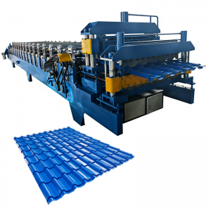 C18 and BAMBOO GLAZED TILE DOUBLE LAYER ROLL FORMING MACHINE