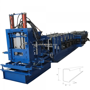 Manual exchangeable 80-300mm c purlin roll forming machine