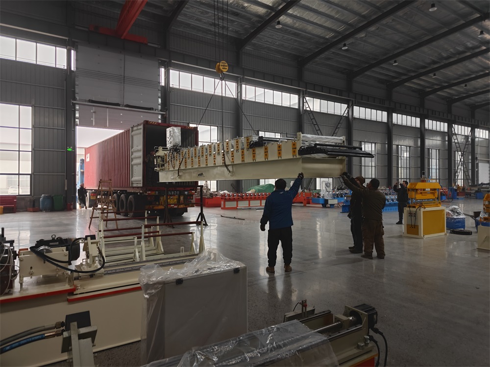 Export double layer roll forming machine/steel plate cut to length roll forming machine/ roof edge bending machine to America